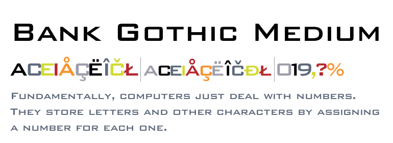 Bank Gothic Medium Fonts Com