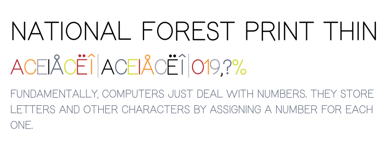 national forest font free download